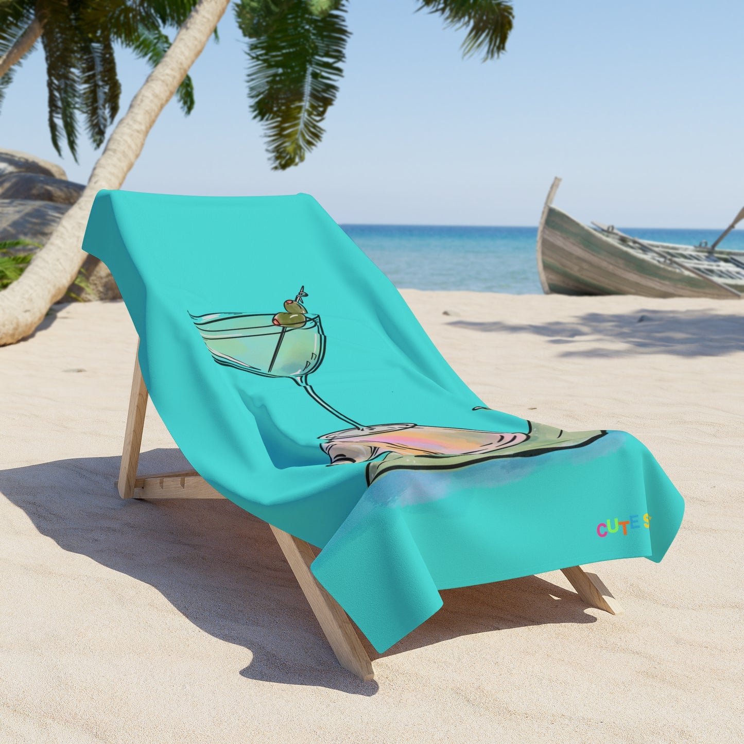 Snail Martini Summer Beach Towel
