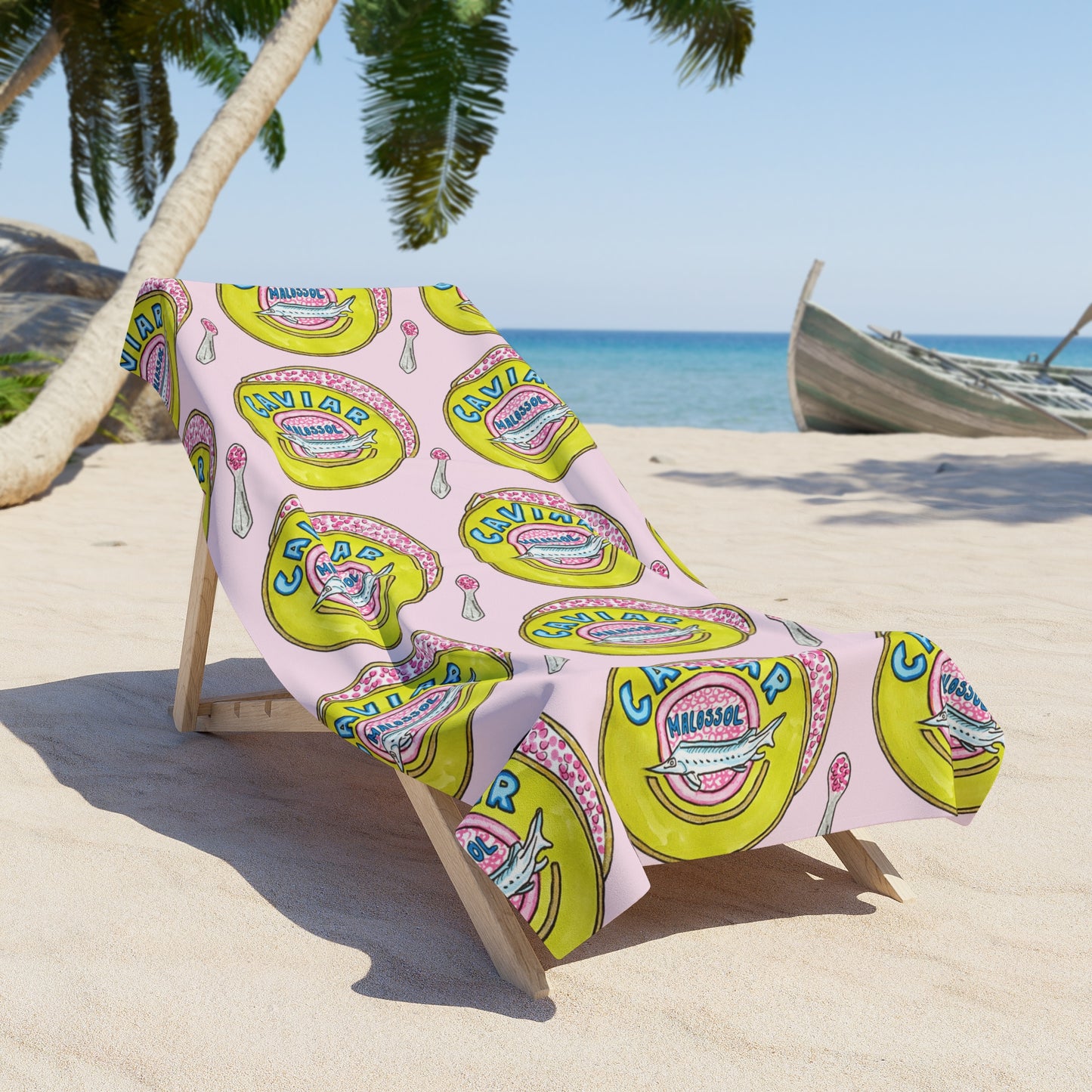 Caviar Pink Beach Towel