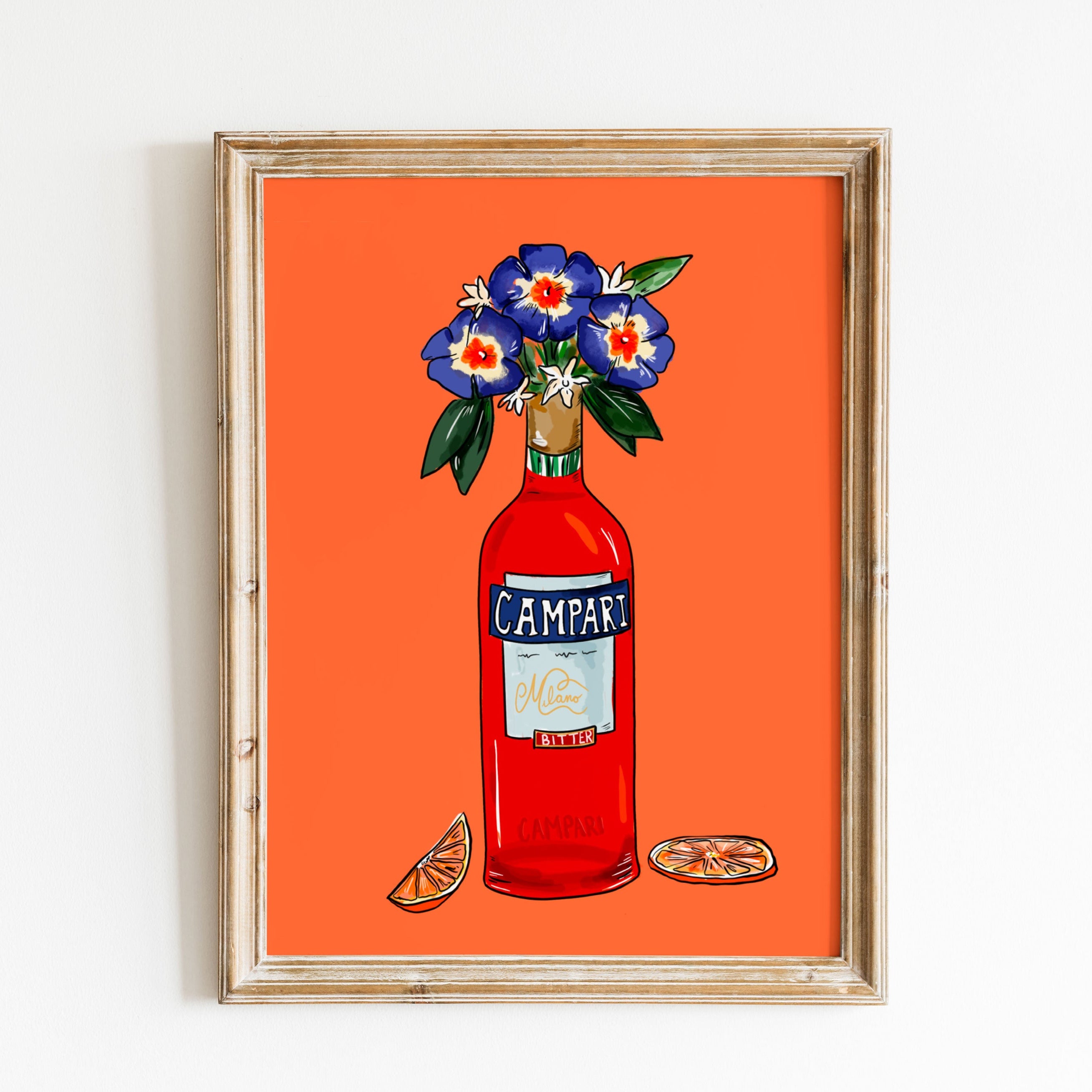額縁付きポスター画　campari Campari Illustrated Wall Art – Cute Salute