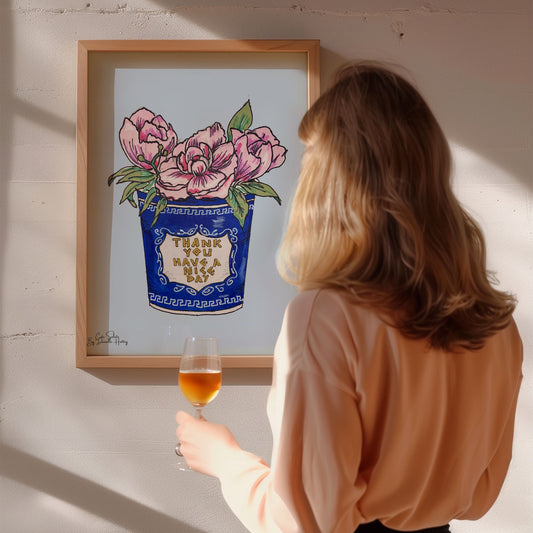 NYC Coffee Cup Illustrated Wall Art Print