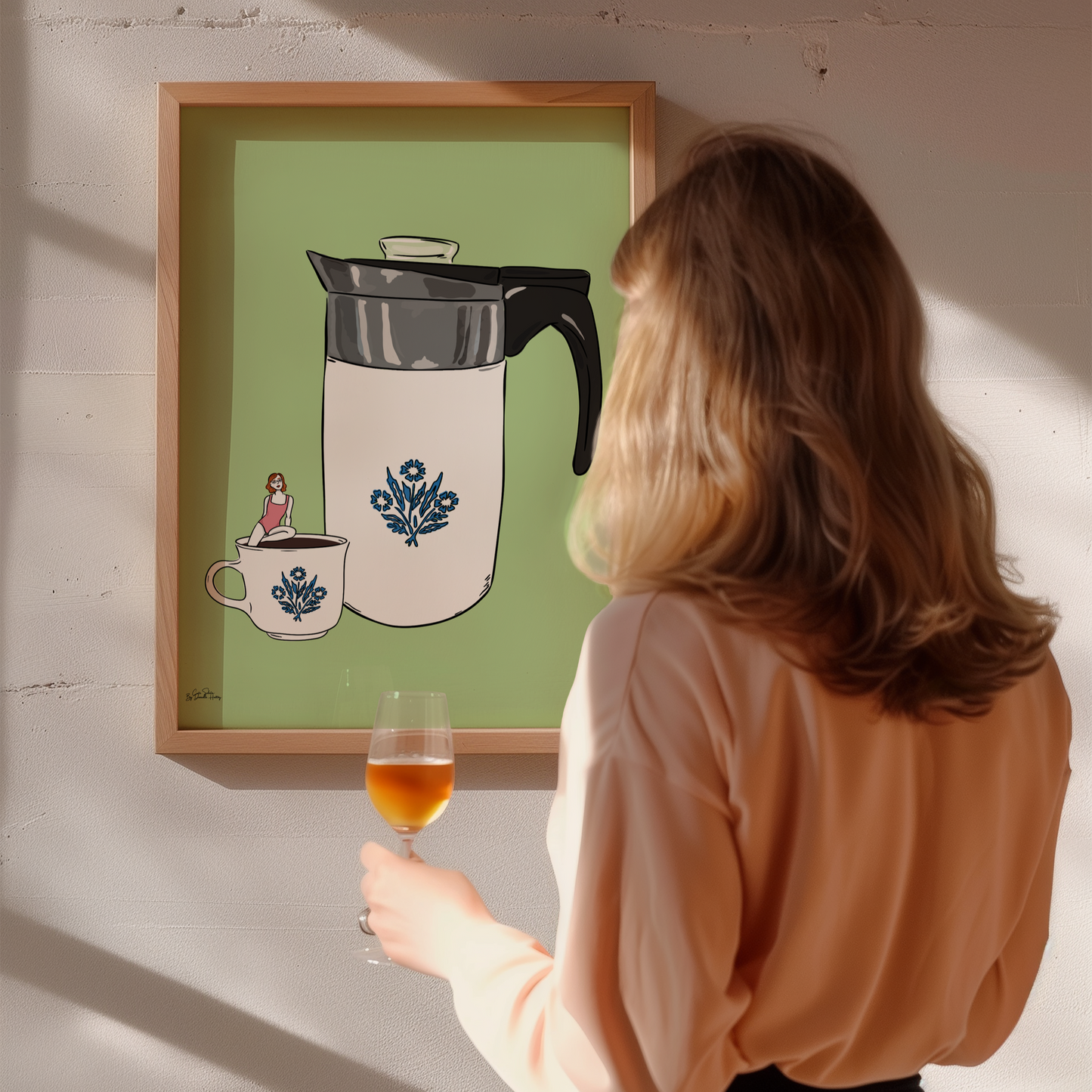 Vintage Corningware Illustrated Wall Print