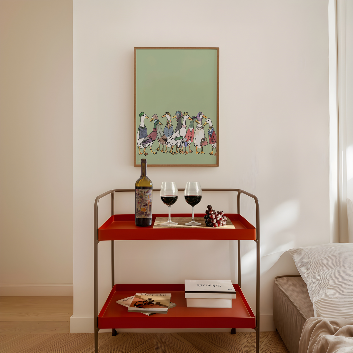Runner Duck Vintage Illustrated Wall Art
