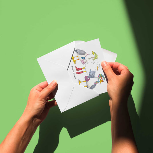 Hot Gull Summer Illustrated Greeting Card