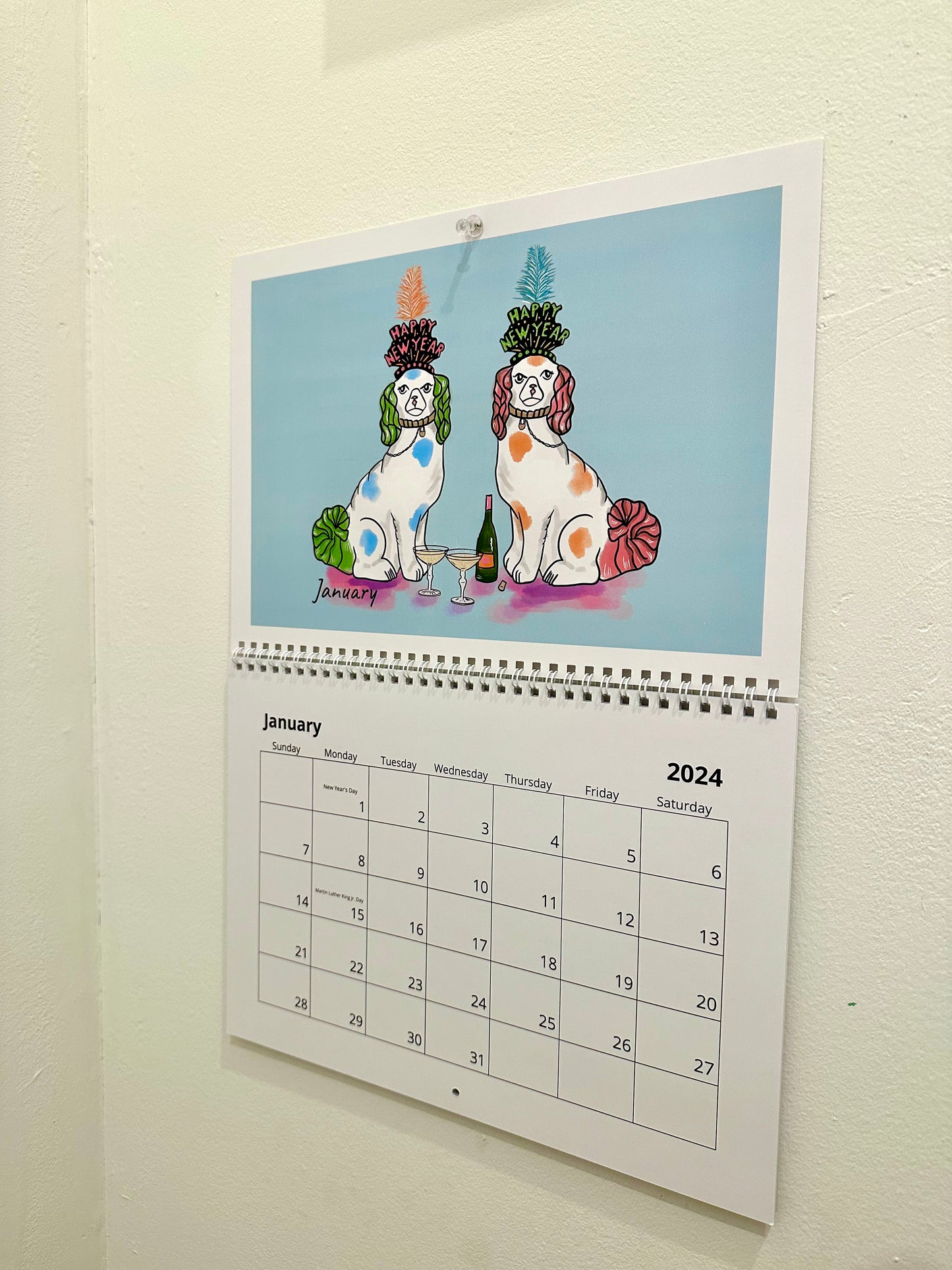 Cute Salute 2024 Wall Calendar