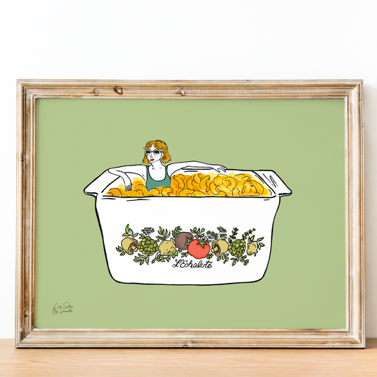 Vintage Spice of Life Mac n Cheese Illustrated Wall Art
