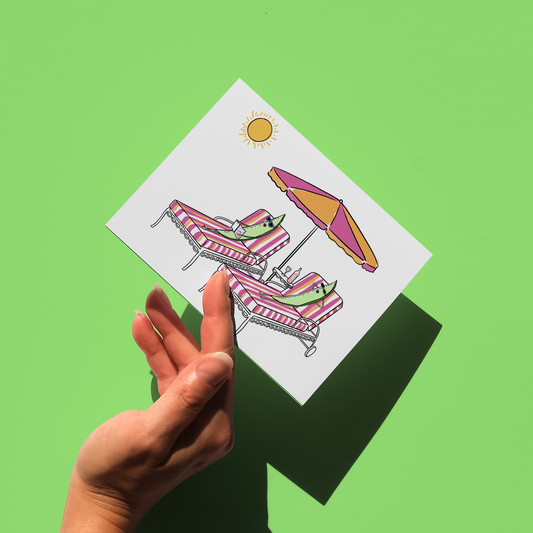 Pickle Summer Cute Illustrated Greeting Card