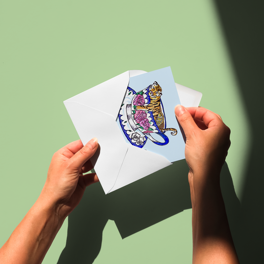 Tiger In Tea Greeting Card