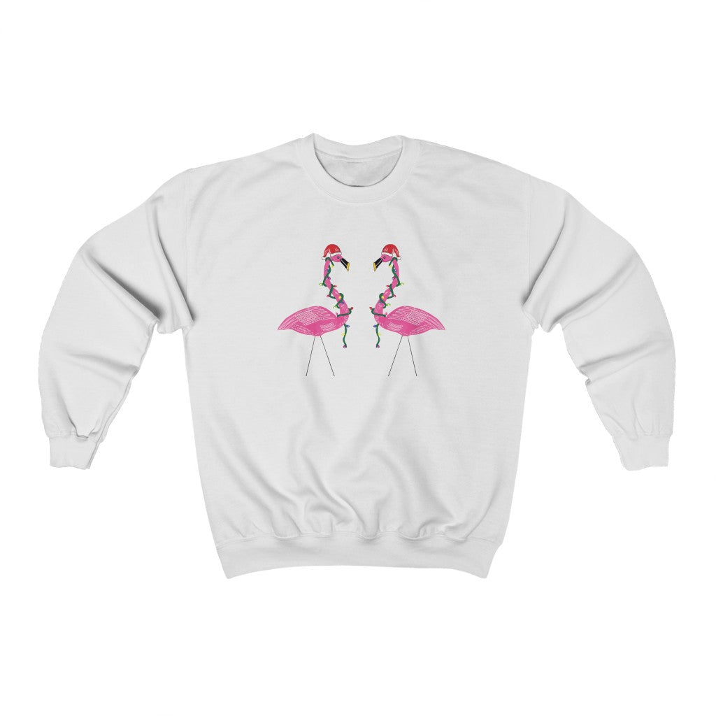Christmas Flamingo Unisex Crewneck Sweatshirt