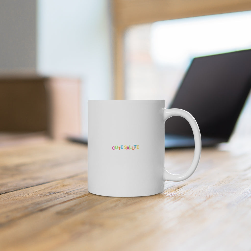 East Village Holiday White Ceramic Mug
