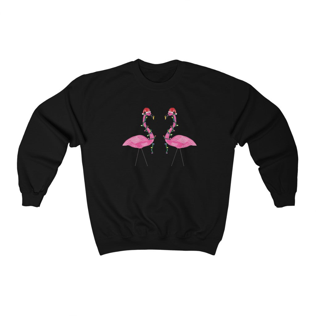 Christmas Flamingo Unisex Crewneck Sweatshirt