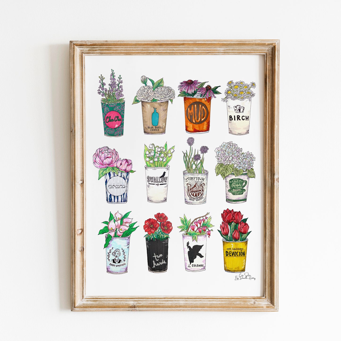 NYC Coffee Cups Wall Print