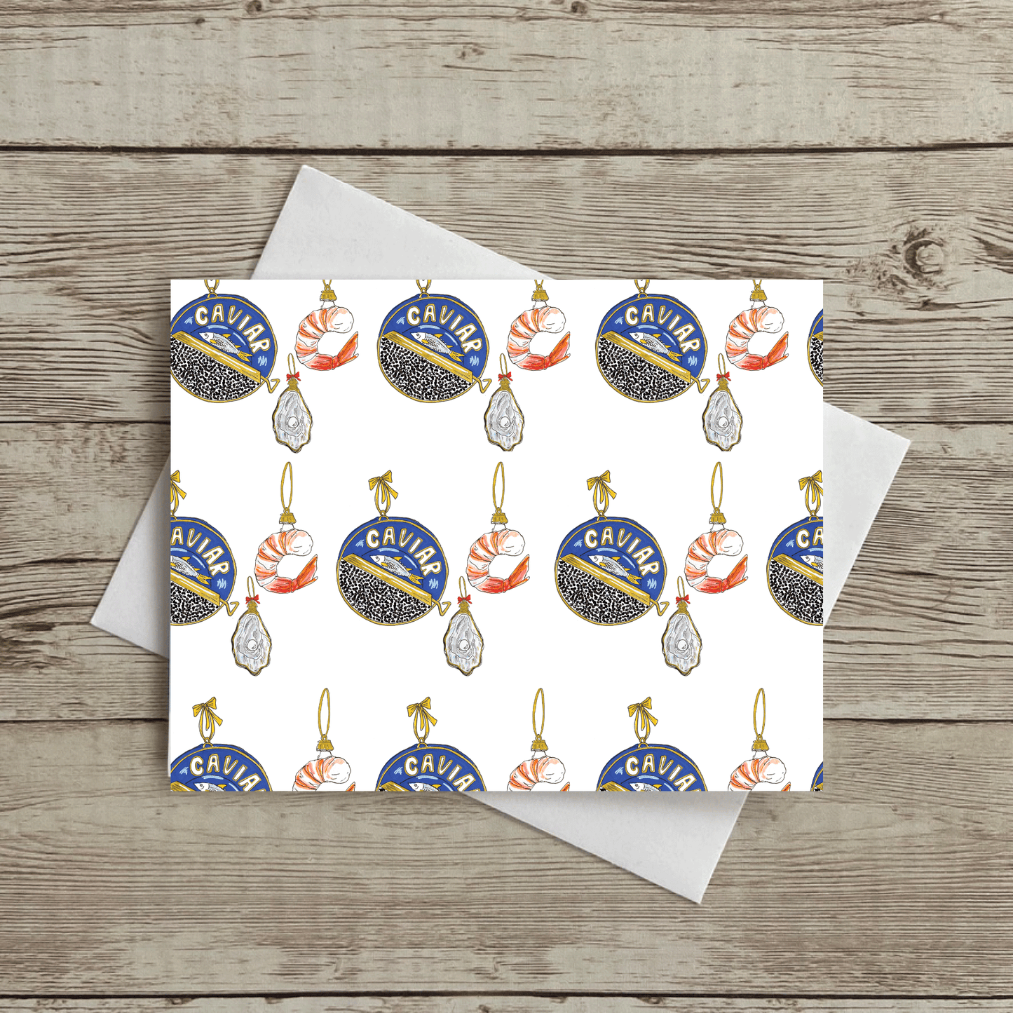 Caviar Christmas Greeting Card