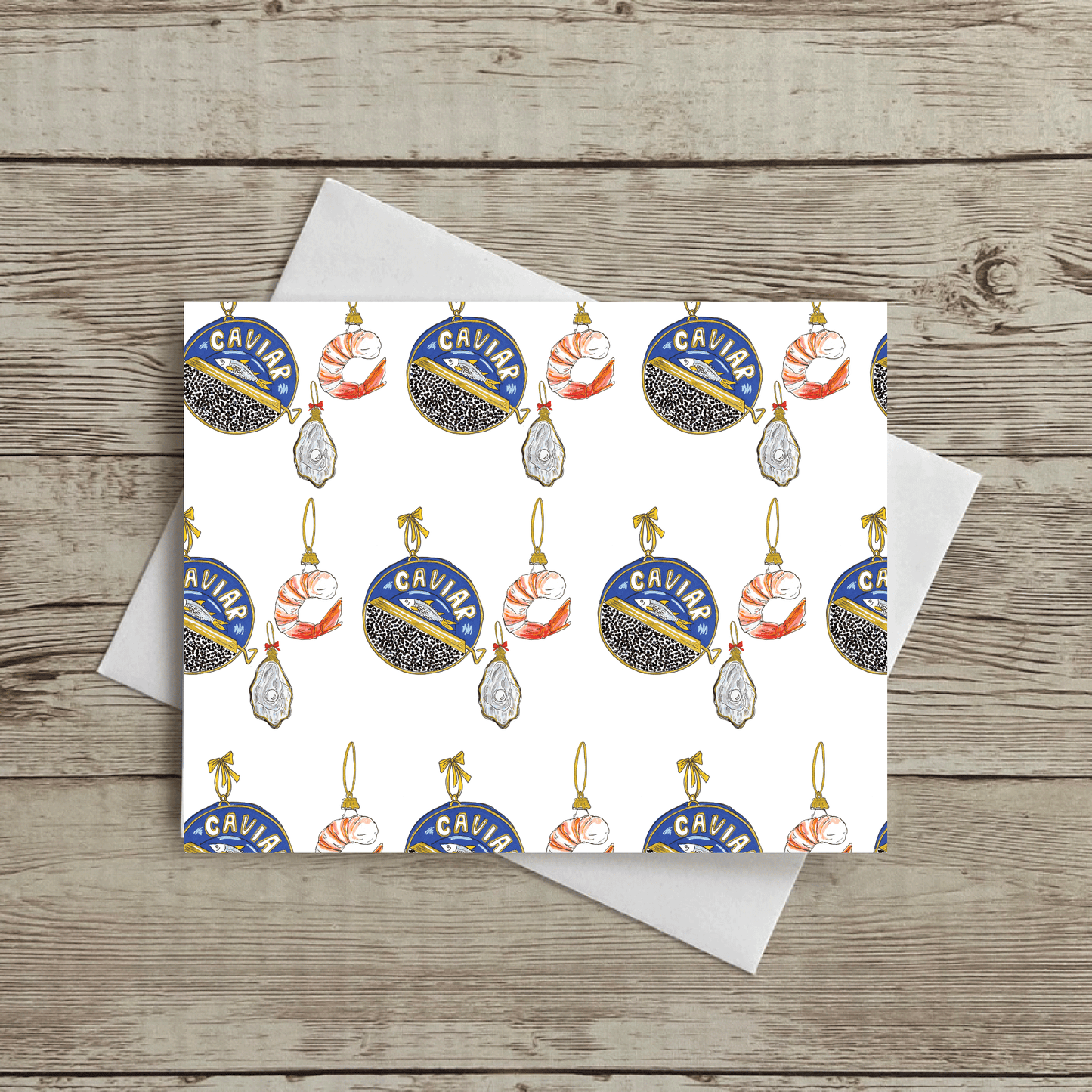 Caviar Christmas Greeting Card