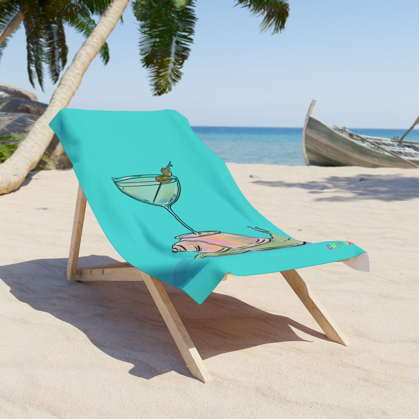 Snail Martini Summer Beach Towel