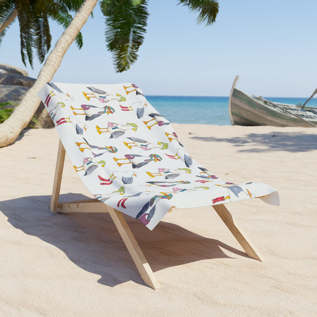Hot Gull Summer Beach Towel