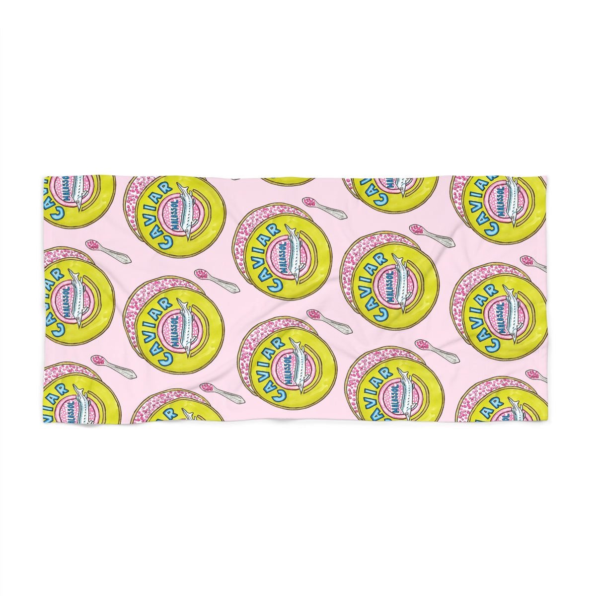 Caviar Pink Beach Towel