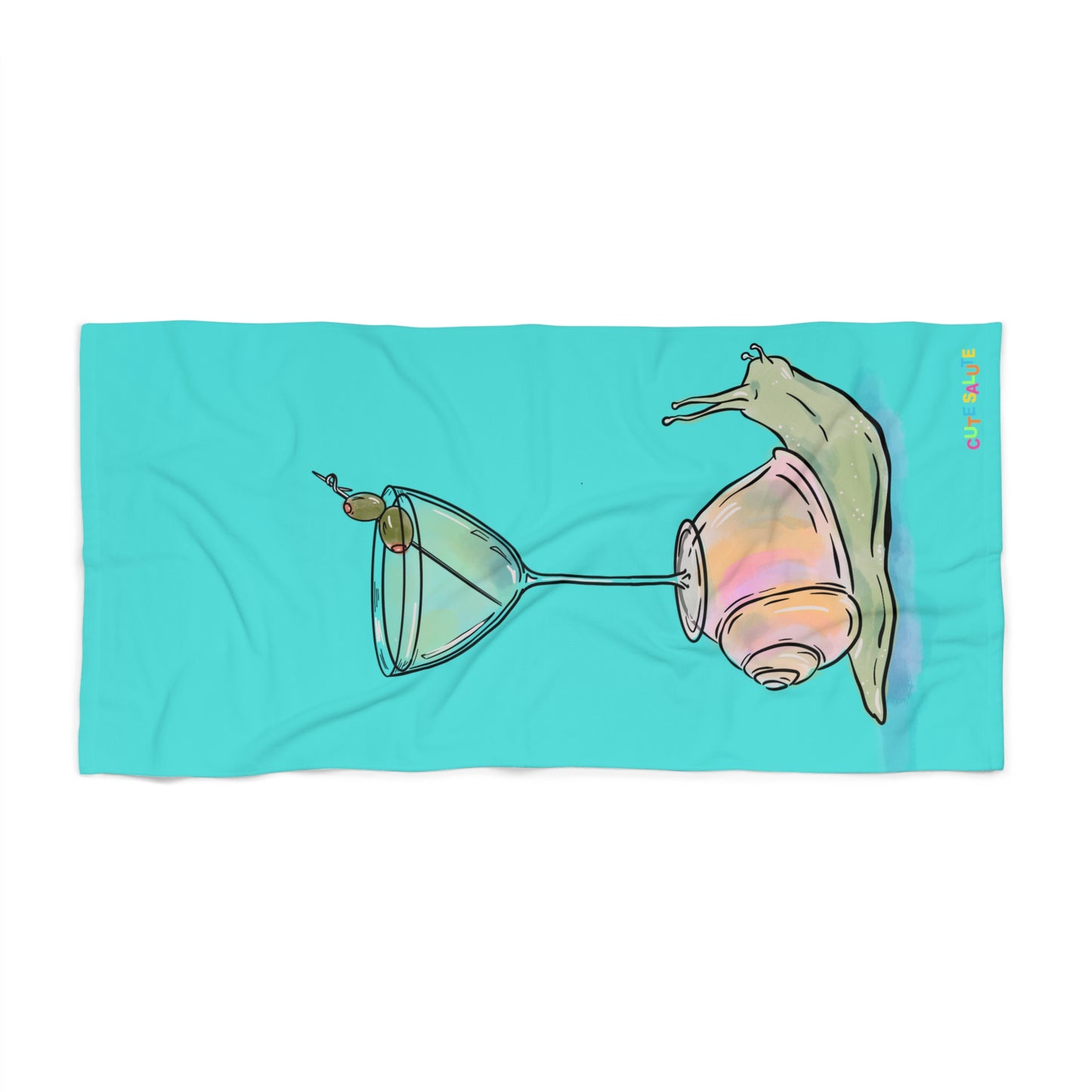 Snail Martini Summer Beach Towel