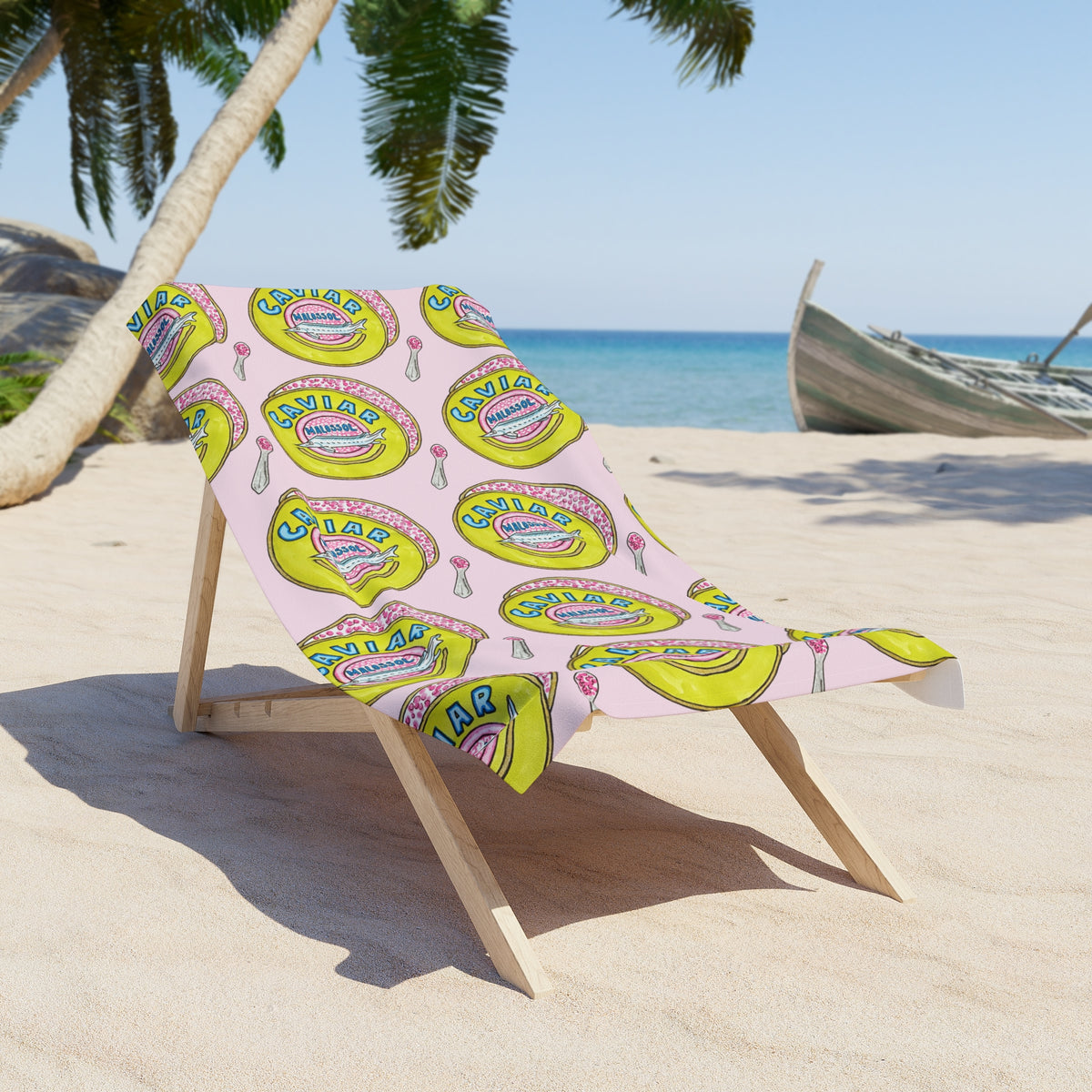 Caviar Pink Beach Towel