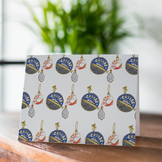 Caviar Christmas Greeting Card