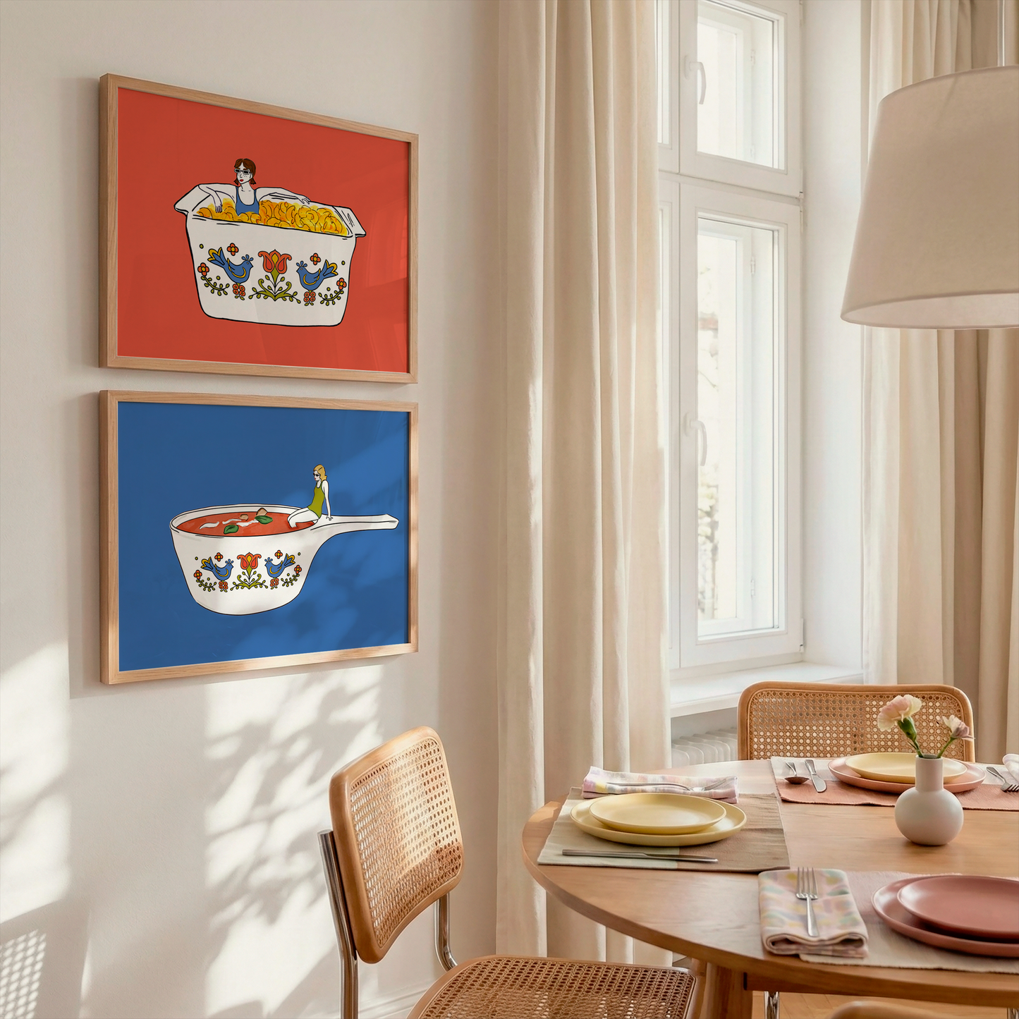 Corningware Country Festival Tomato Soup Illusrated Wall Print