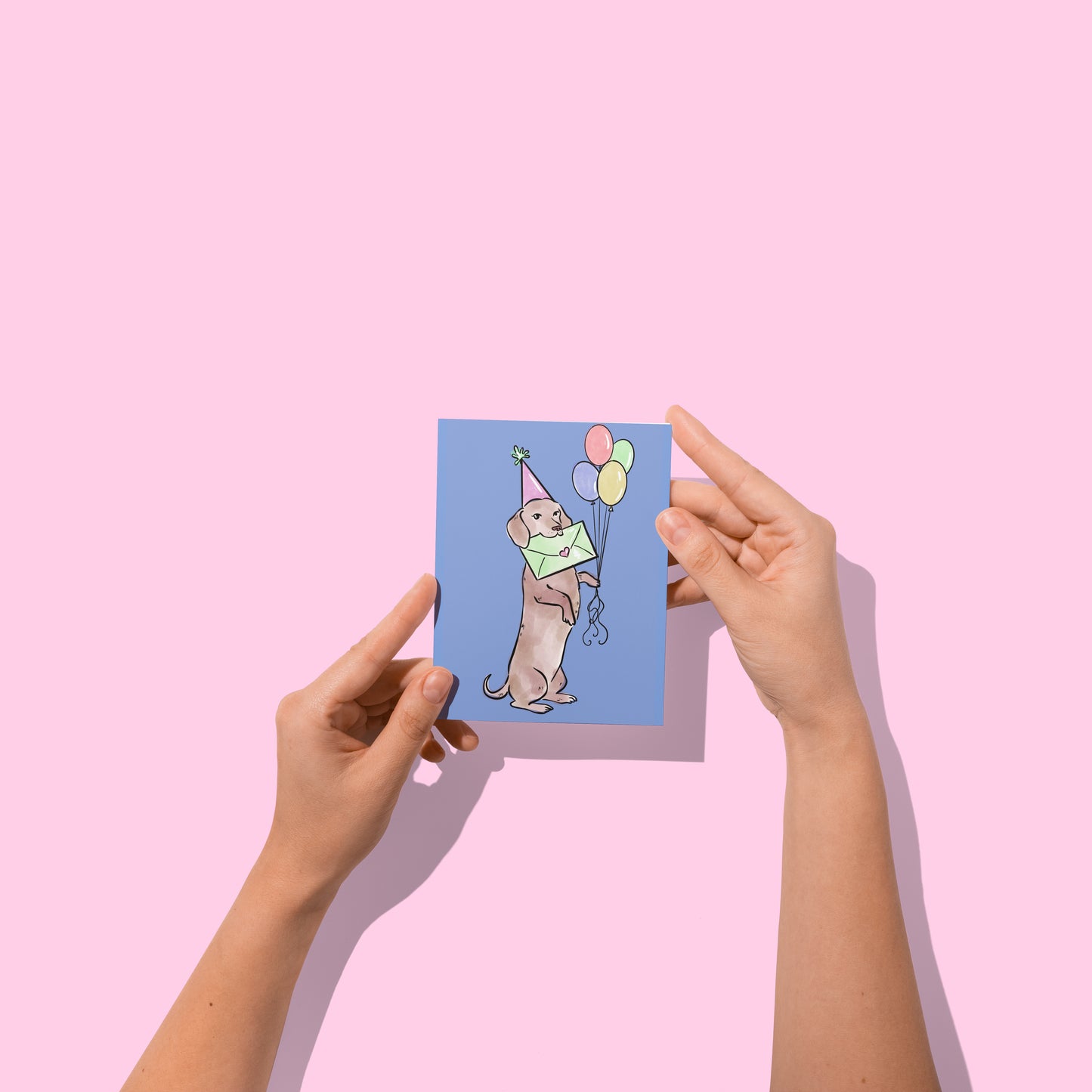 Dachshund Birthday Illustrated Greeting Card