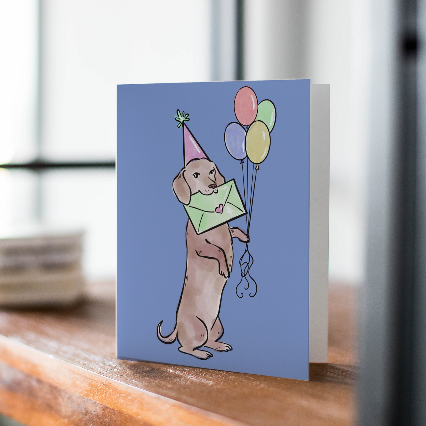 Dachshund Birthday Illustrated Greeting Card
