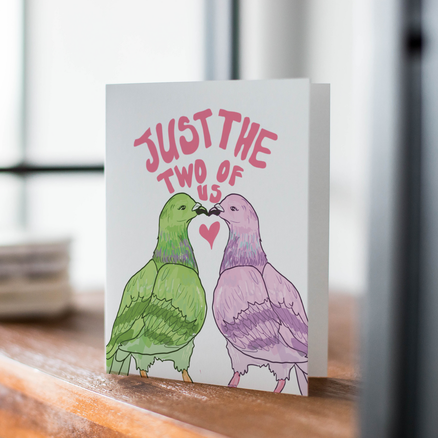 Pigeon Love Valentine's Day Greeting Card