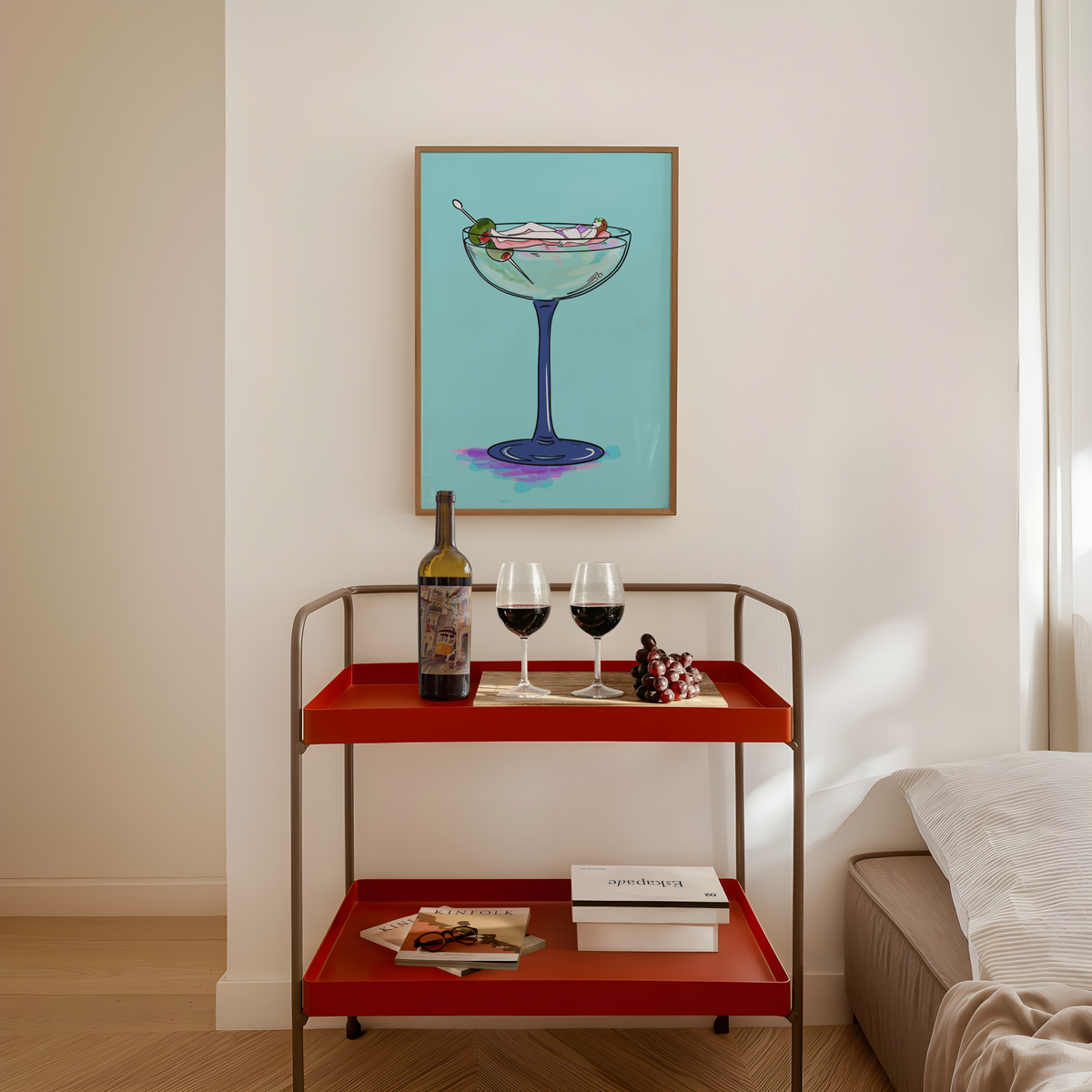 Martini Illustration Wall Art