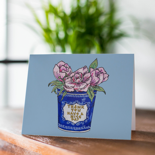 NYC Coffee Cup Thank You Greeting Card