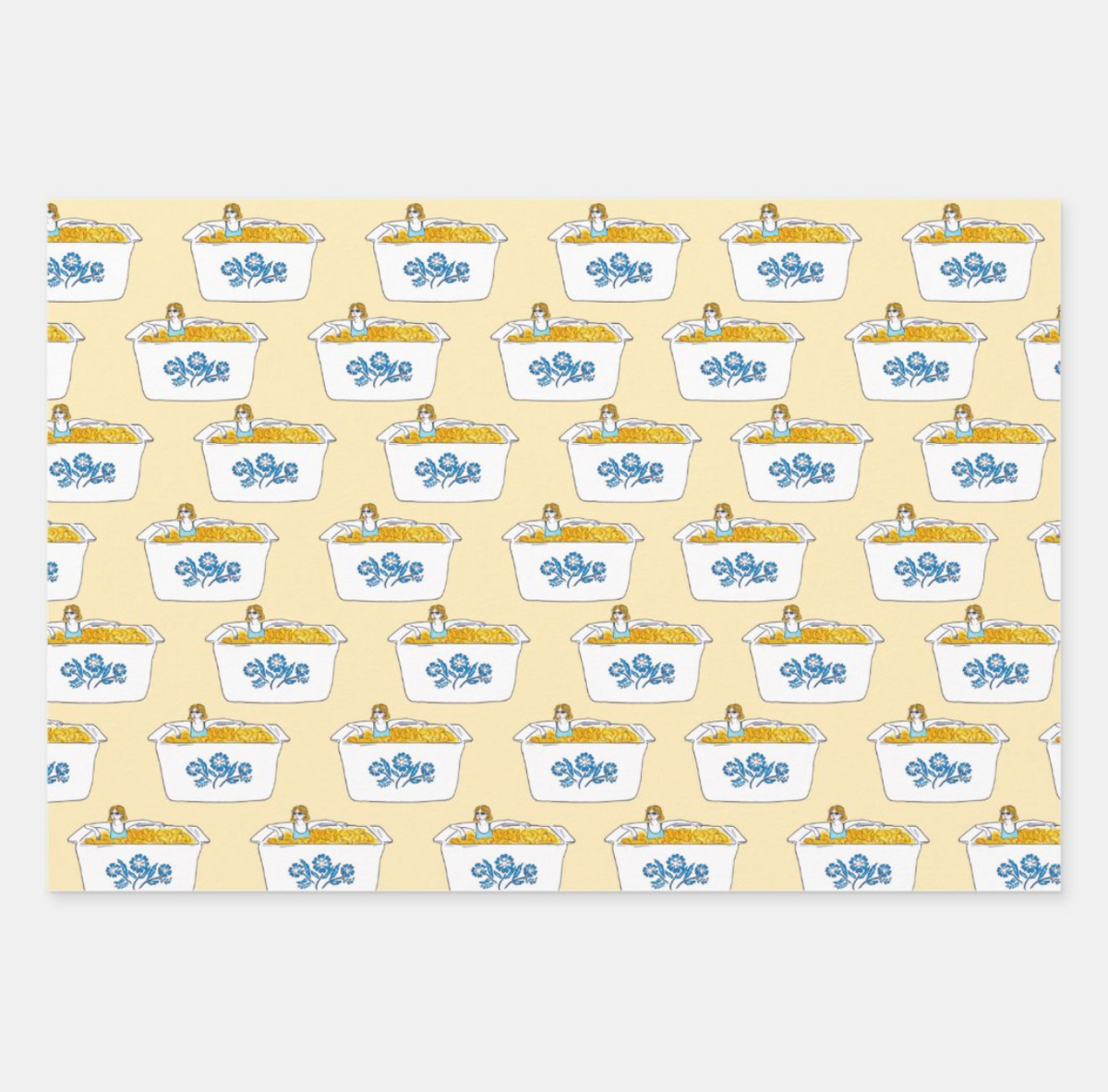 Corningware Blue Cornflower Gift Wrap Sheet Set