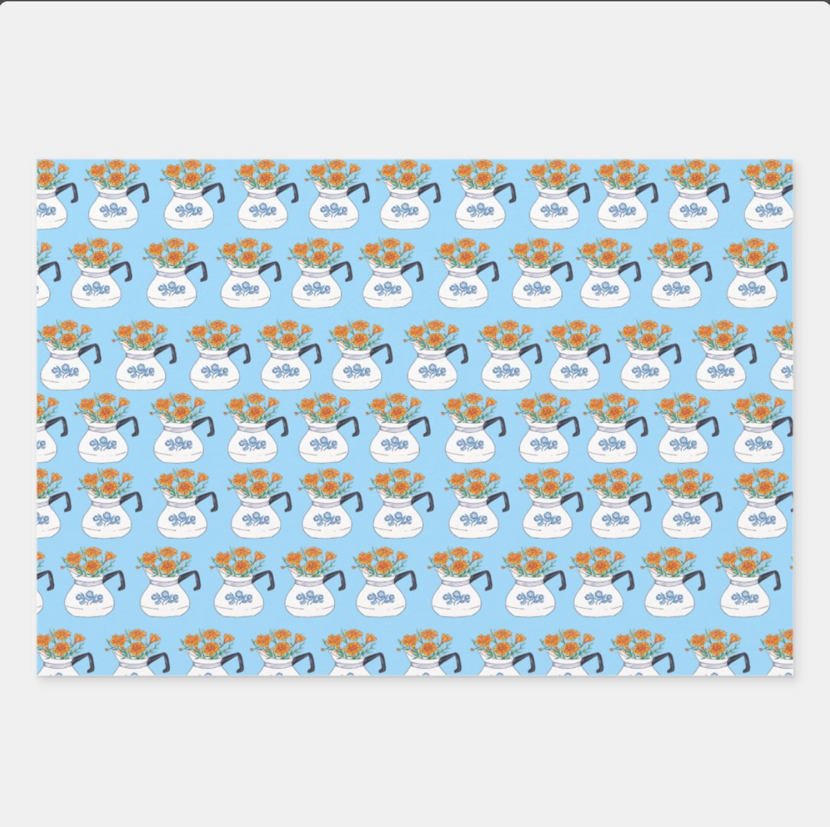 Corningware Blue Cornflower Gift Wrap Sheet Set