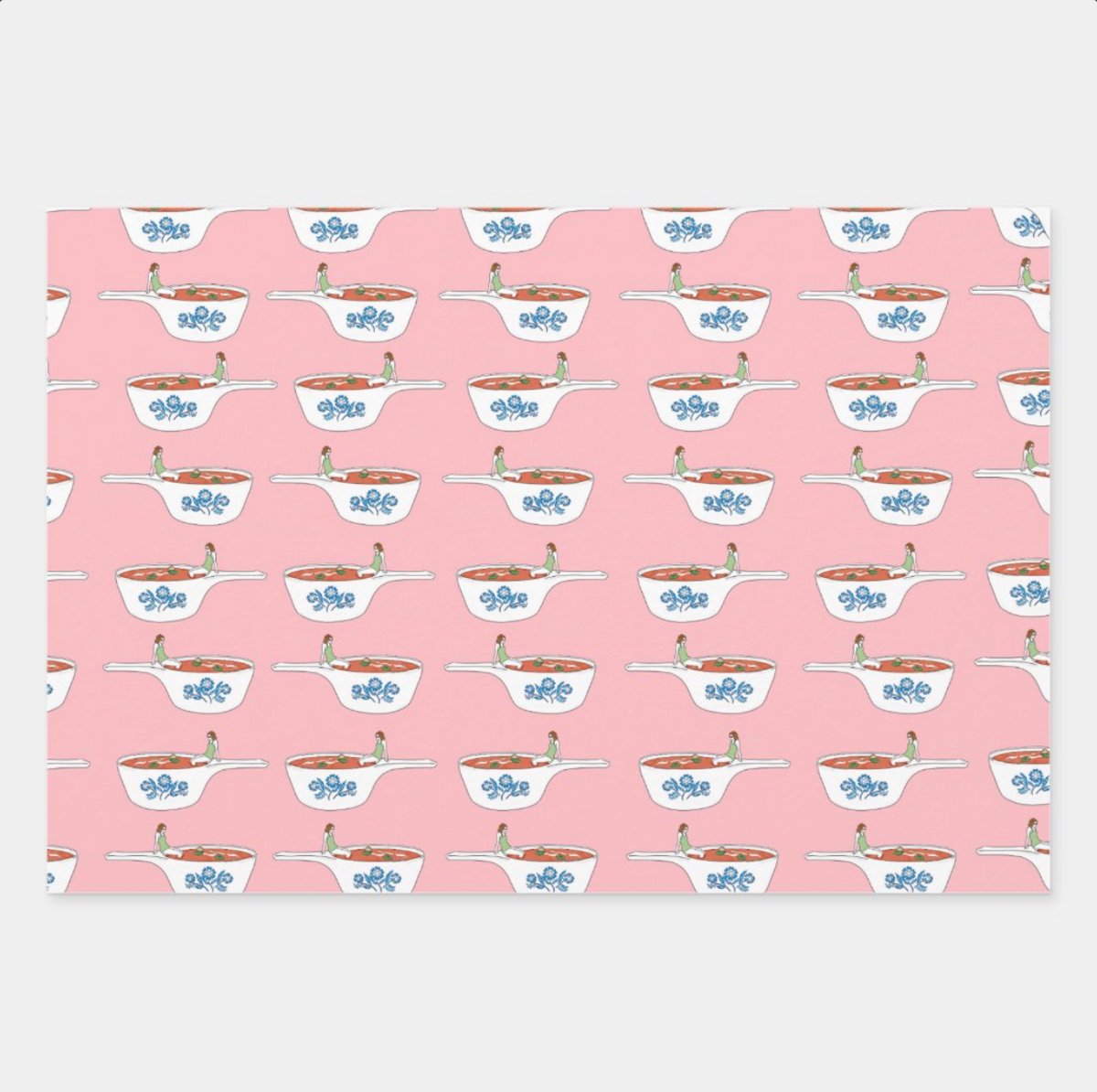 Corningware Blue Cornflower Gift Wrap Sheet Set