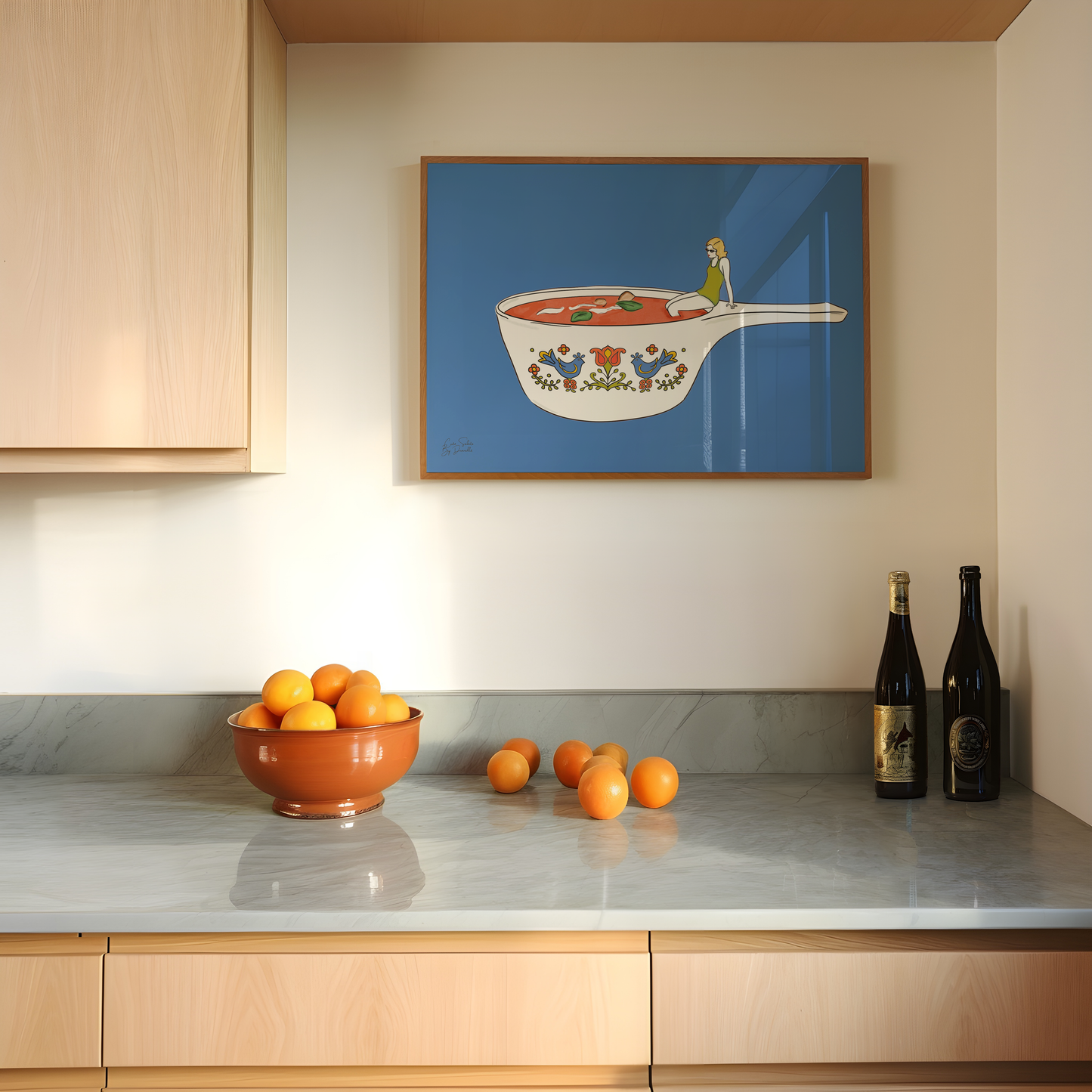 Corningware Country Festival Tomato Soup Illusrated Wall Print