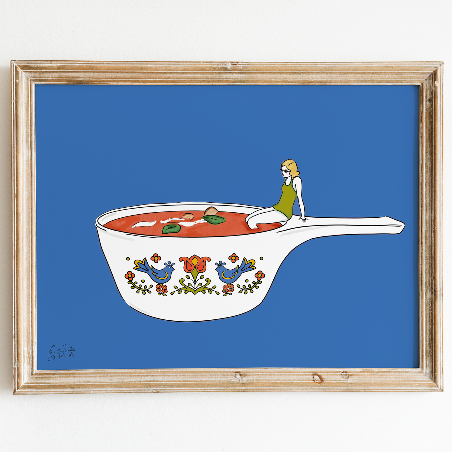 Corningware Country Festival Tomato Soup Illusrated Wall Print
