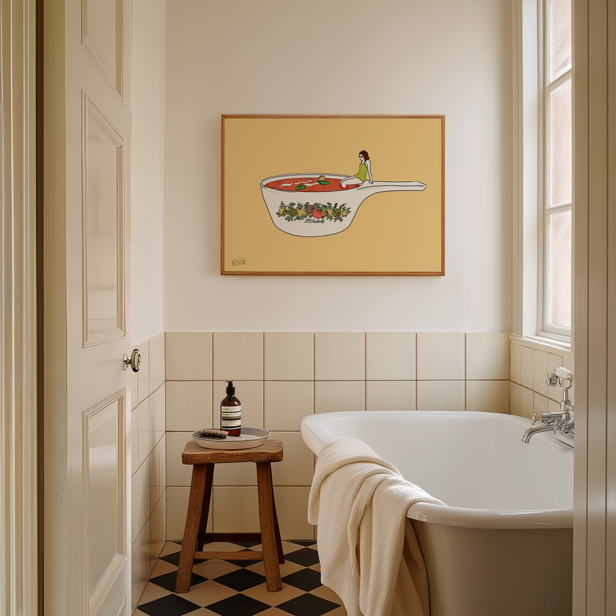 Corningware Spice of Life Tomato Soup Illusrated Wall Print