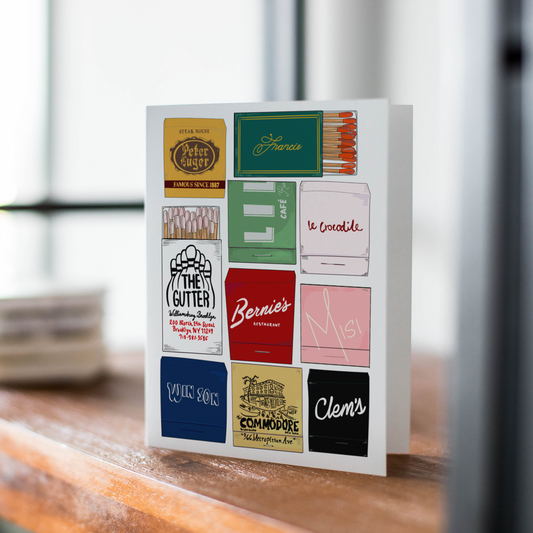 New York City Restaurant Matchbook Greeting Card