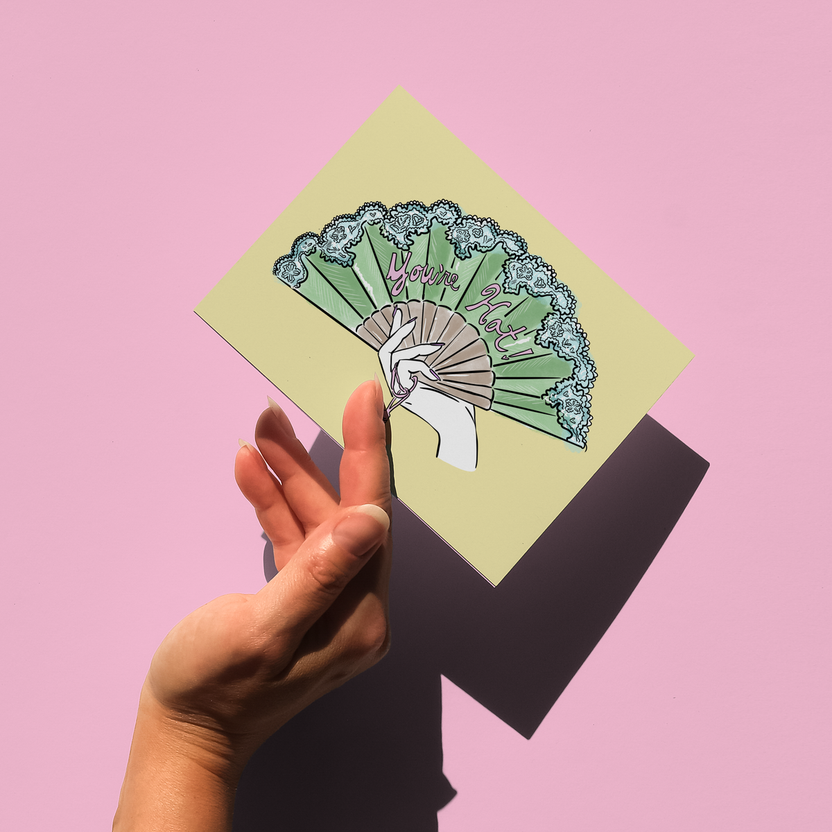 You're Hot Illustrated Greeting Card