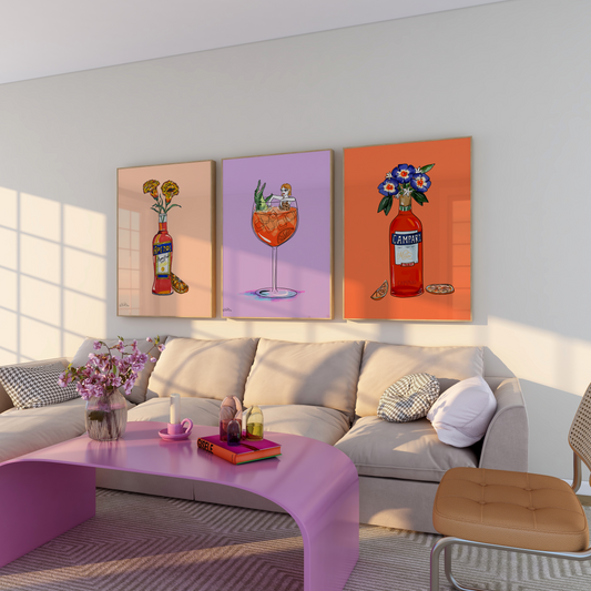 Campari Illustrated Wall Art