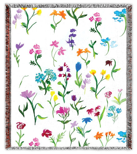 Wild Flower Woven Blanket