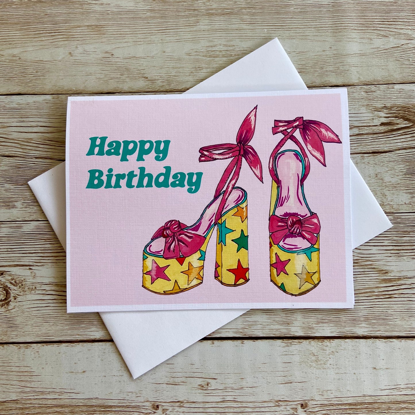 Happy Birthday Platform Shoe Card