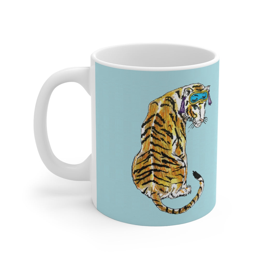 Breakfast Tiger Ceramic Mug