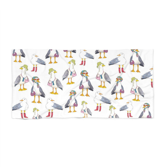 Hot Gull Summer Beach Towel