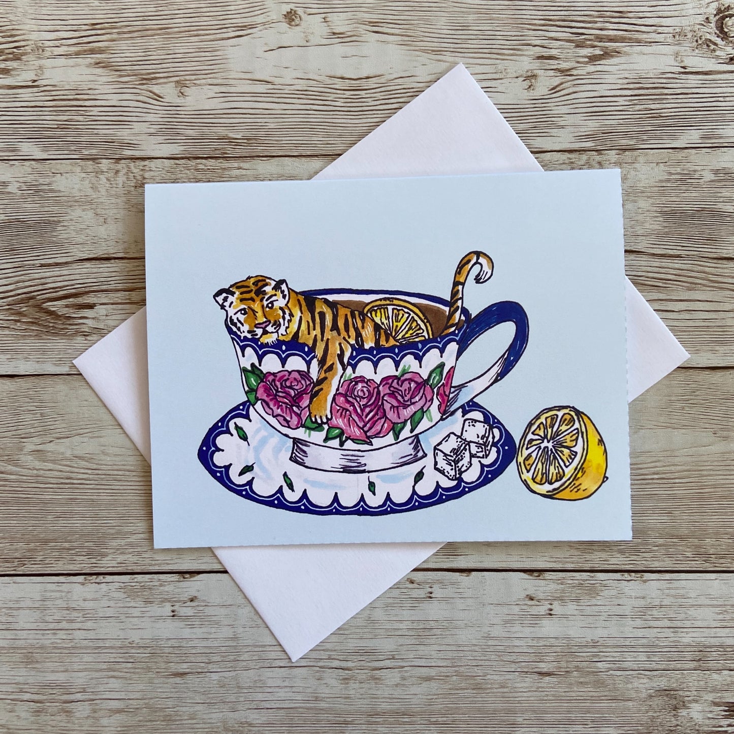 Tiger In Tea Greeting Card