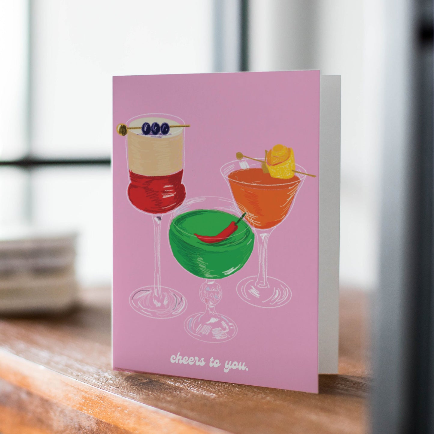 Cheers To You Cocktail Birthday Card