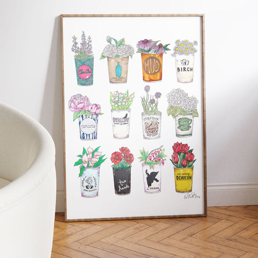 NYC Coffee Cups Wall Print