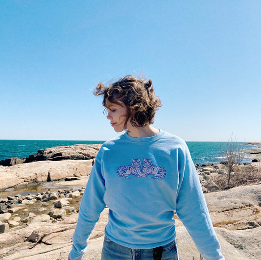 Pink Tiger Unisex Crewneck Sweatshirt