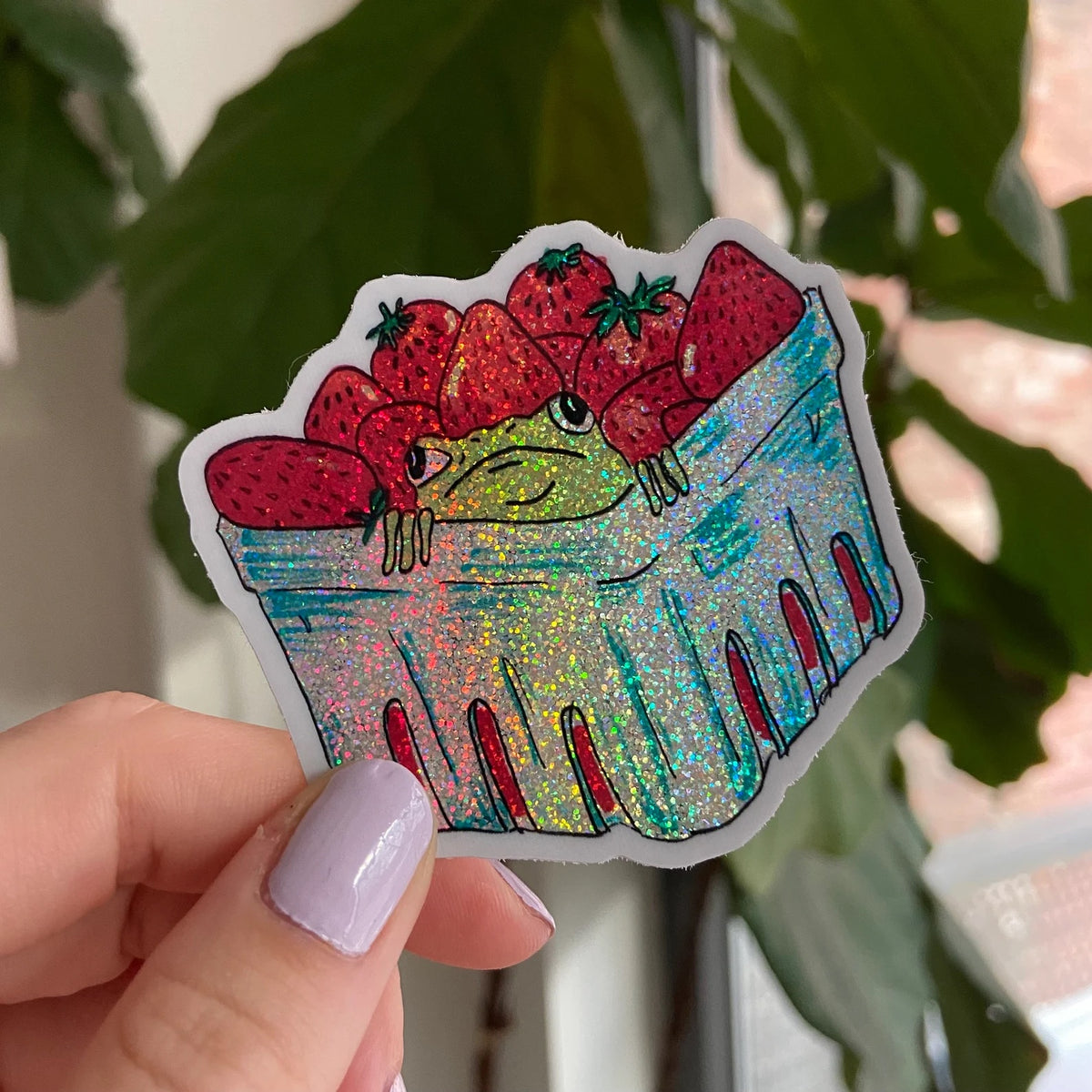 Strawberry Frog Sticker