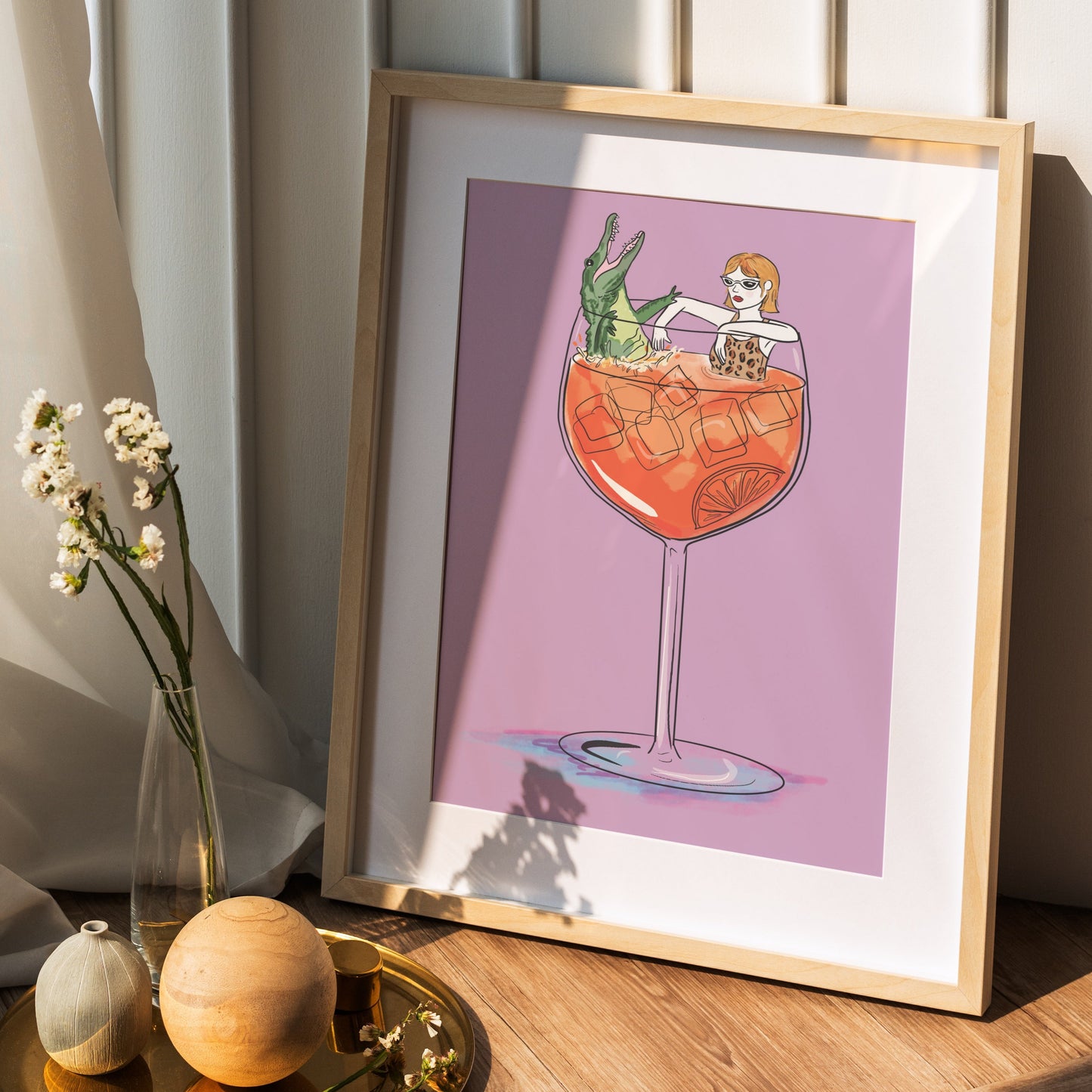 frame wall art of aperol spritz