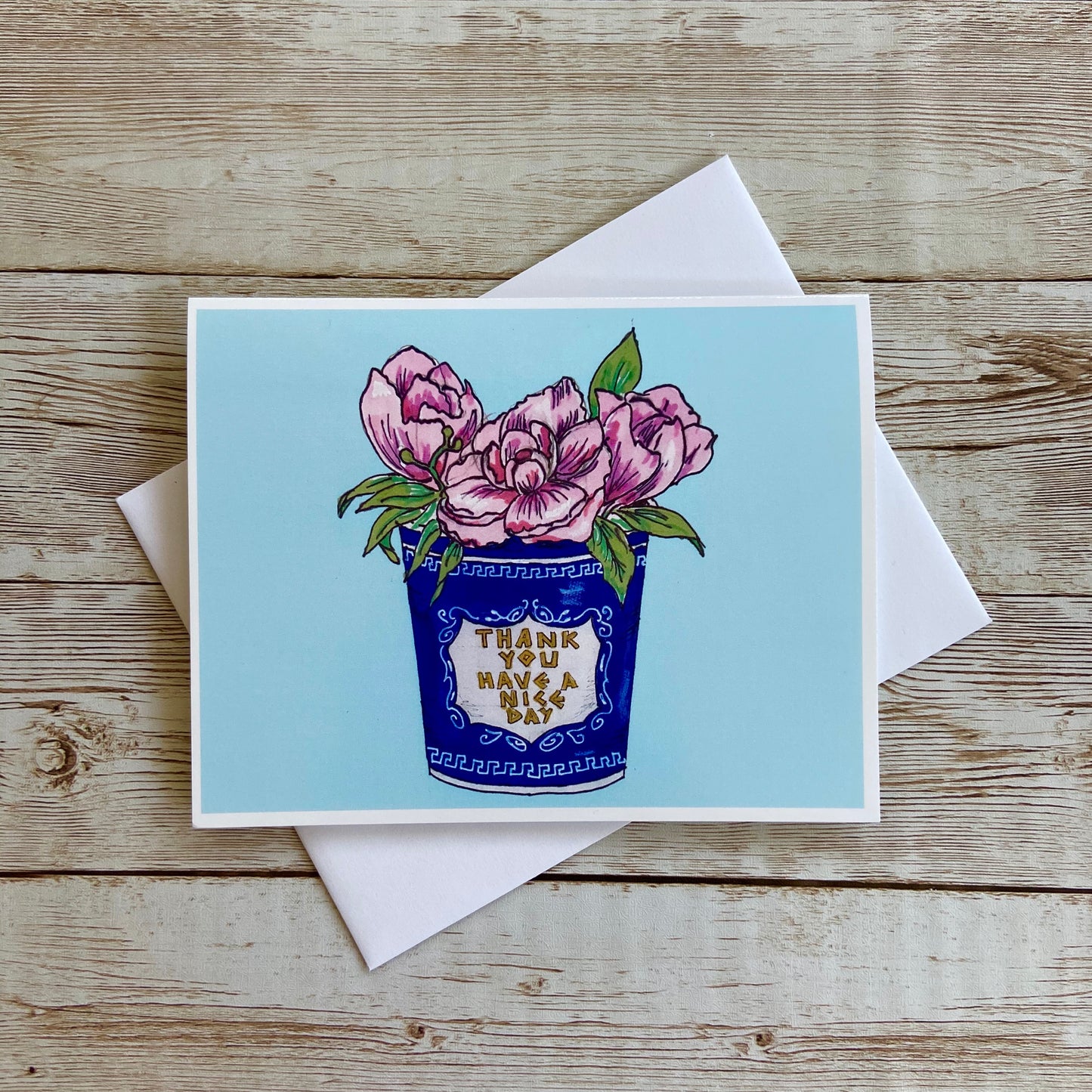 NYC Coffee Cup Thank You Greeting Card