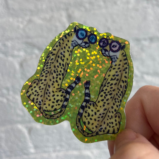 Cheetah Sparkle Sticker